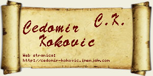 Čedomir Koković vizit kartica